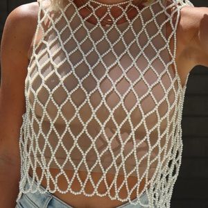 Vici Wintour pearl top